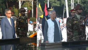 শিখা অনির্বাণে রাষ্ট্রপতি ও প্রধান উপদেষ্টার শ্রদ্ধা