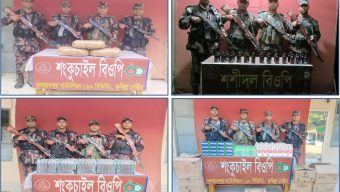 সুলতানপুর ৬০ বিজিবির অভিযানে ৬৭ লক্ষ টাকার অবৈধ ভারতীয় মালামাল জব্দ।