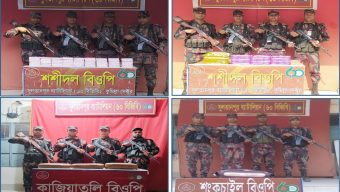 সুলতানপুর ৬০ বিজিবির অভিযানে ৫৮ লক্ষ টাকার অবৈধ ভারতীয় মালামাল জব্দ।