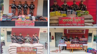 সুলতানপুর ৬০ বিজিবির অভিযানে ৪১ লক্ষ টাকার অবৈধ ভারতীয় মালামাল জব্দ।