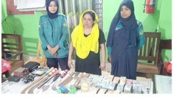 বরিশালে নগদ ২০ লাখ টাকা, বিপুল মাদক ও অস্ত্রসহ নারী গ্রেপ্তার