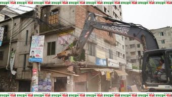 ৬টি বহুতল ভবনের অবৈধ অংশ ভাঙলো  ঢাকা উত্তর সিটি কর্পোরেশন