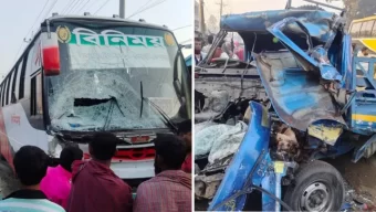টাঙ্গাইলে বাস-পিকআপ সংঘর্ষে চারজন নিহত