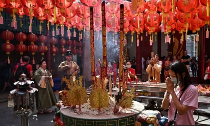 চীনের বেইজিংয়ে চন্দ্র নববর্ষকে স্বাগত জানানো”