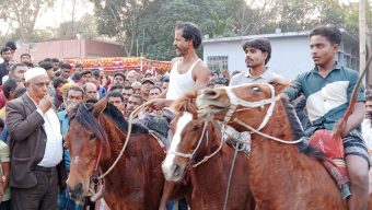 ঘিওরে সরস্বতী পূজা উপলক্ষে ঘৌড়দৌড় ও মেলা