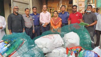 ব্রাহ্মণবাড়িয়ায় ১০ বস্তা রিং জাল জব্দ”