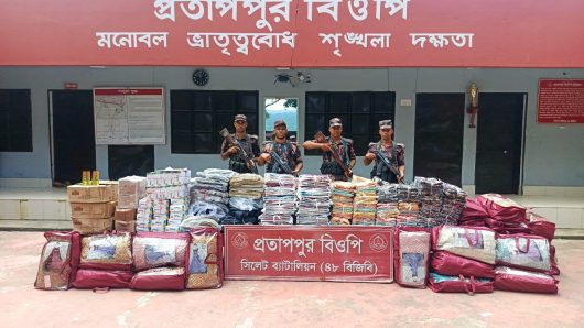 সিলেট ব্যাটালিয়ন (৪৮ বিজিবি) কর্তৃক ১ কোটি ৪২ লক্ষ টাকার চোরাচালানী মালামাল আটক।