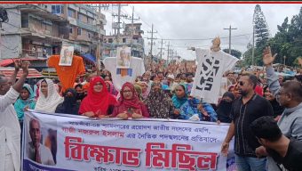 ভিডিও বিতর্কের জেরে এমপি নজরুলের বিরুদ্ধে সাতক্ষীরায় বিক্ষোভ