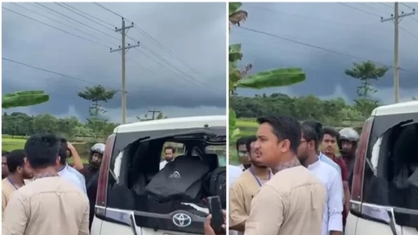 গোলাপগঞ্জে সারজিস আলমের গাড়িতে হামলা