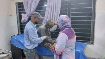 নলডাঙ্গায় রাস্তায় পড়ে ছিলেন অসুস্থ বৃদ্ধ, উপজেলা প্রশাসনের উদ্যোগে  হাসপাতালে ভর্তি