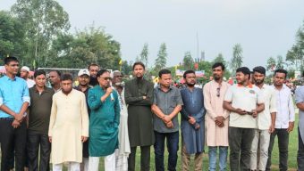 বীরগঞ্জে মরহুম বজলুর রহমান স্মৃতি ফুটবল টুর্নামেন্টের উদ্বোধন