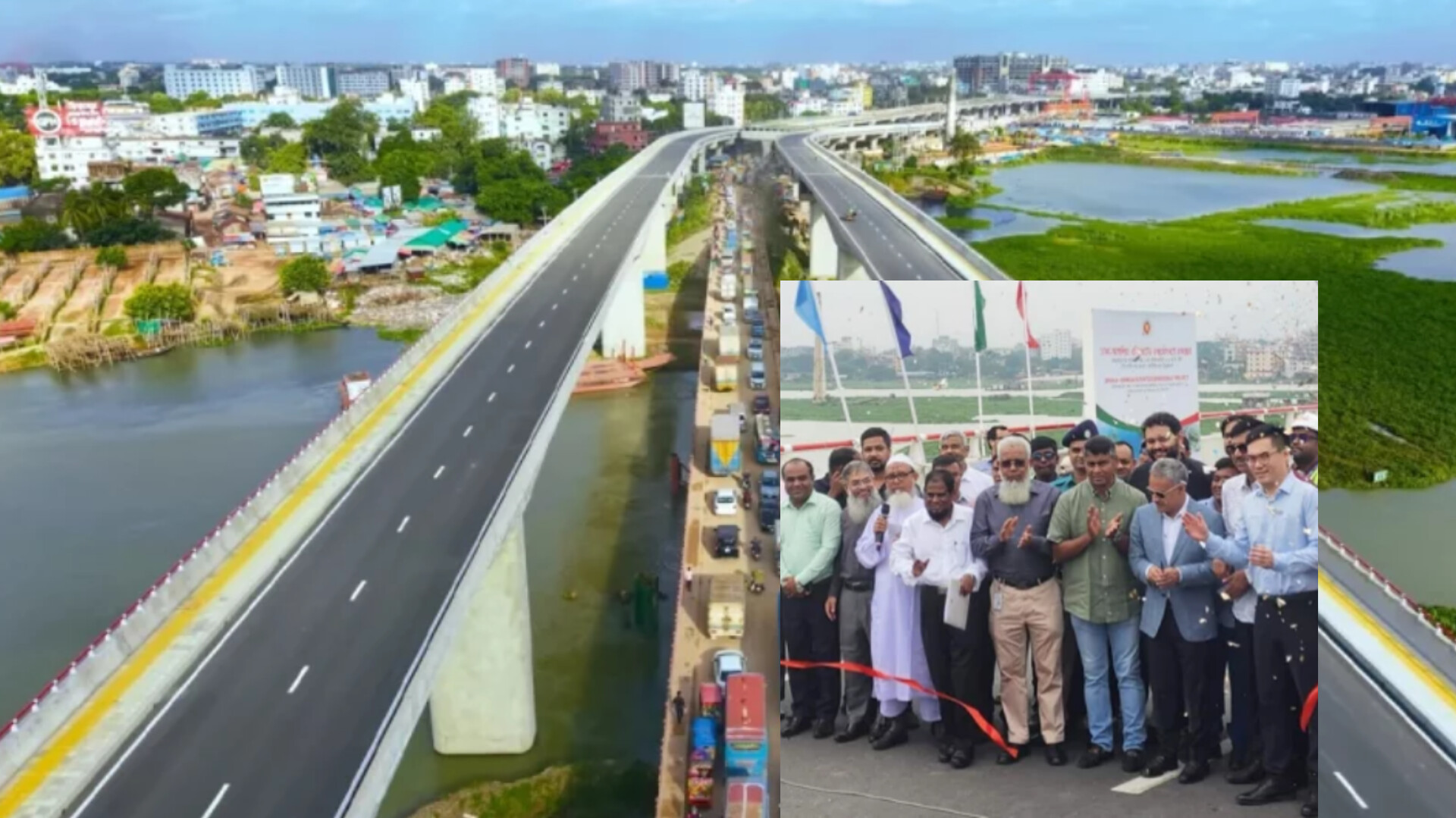 আশুলিয়া এলিভেটেড এক্সপ্রেসওয়ে উদ্বোধন, খুলছে টোলমুক্ত সার্ভিস সেতু