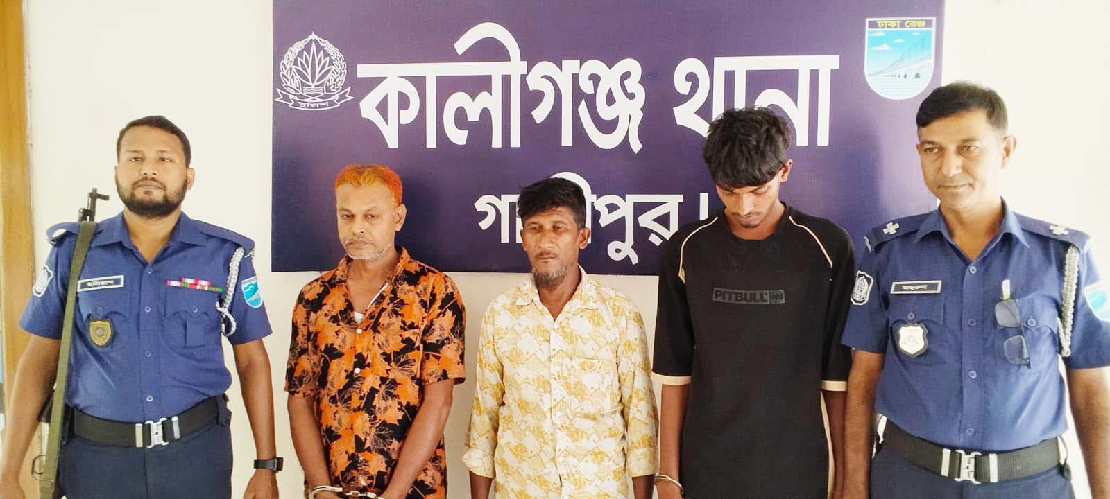 কালীগঞ্জে ১২ বছরের শিশুকে ধর্ষণ ও গর্ভপাতের অভিযোগ, আটক ৩